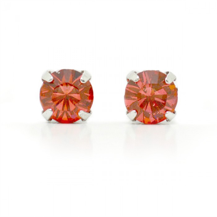 Mirabelle Swarovski Crystal Earring: Coral